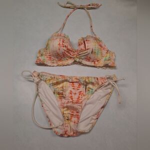 VICTORIA'S SECRET Malibu Tie-Dye Side-Tie Bikini M